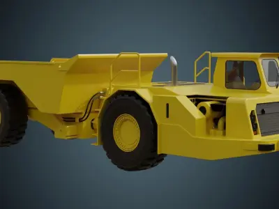 Mining Truck 1A Low-poly 3D model