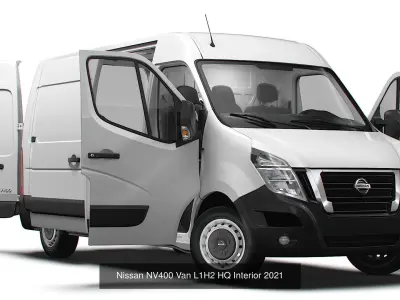Nissan NV400 Panel Van HQ Interior 2021 3D Model Pack