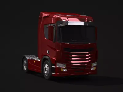Generic European Semi Truck 4x2 3D model