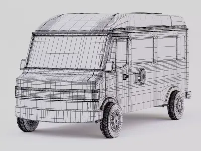 Realistic School Transport Bus Model 3D model