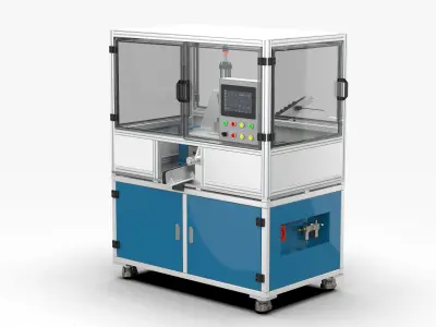 Automatic Horizontal Chamfering Rough Turning Machine 3D model