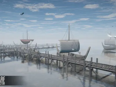 Wharf Constructor Low-poly 3D model