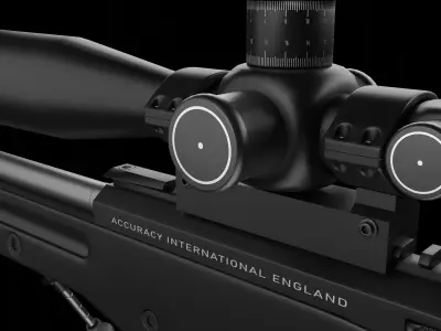 Sniper Rifle Low-poly 3D model order