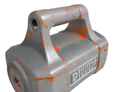 Rugged Industrial Portable Device Low-poly 3D model