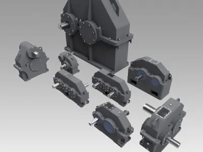 Gearbox set 3D model