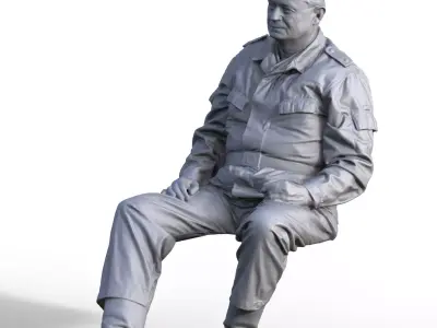 Figure truck co-driver NVA GDR 3D print model