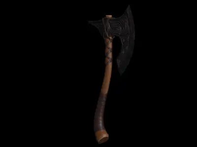 War Axe Low-poly 3D model shop