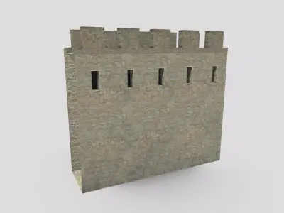 Medieval Castle Module 03 Low Poly PBR Realistic Low-poly 3D model