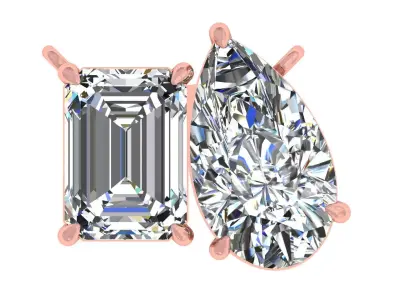 Pear And Emarald Stone Pendent 3D print model