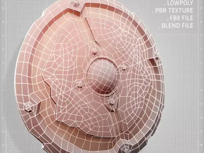 Viking Shield  Low-poly 3D model Low-poly 3D model