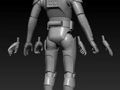 Animated Phase 2 CT 6 inch figure and Armor 3D files 3D print model