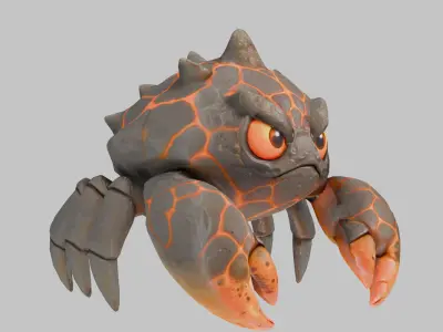 Lava Crab Low-poly 3D model