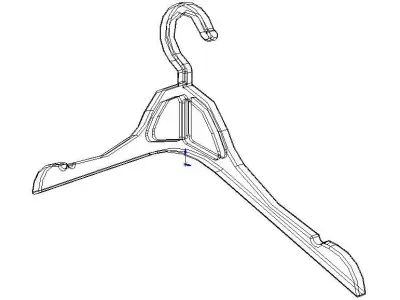 Plastic Clothes Hanger 3D print model