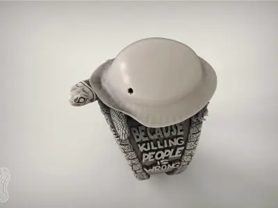 Ring Peace Turtle 3D print model