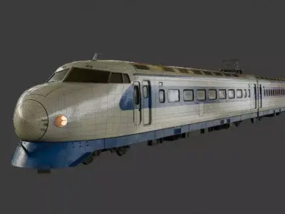 Shinkansen 0 Series  Low-poly 3D model