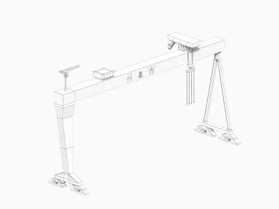 Harland and Wolff Gantry Crane 3D model