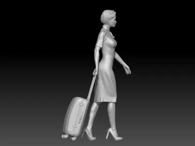 air hostess girl 1 3D print model