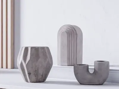  Concrete Pipe Candle Holder Models 