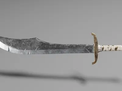 Ancient sword Low-poly 3D model 3