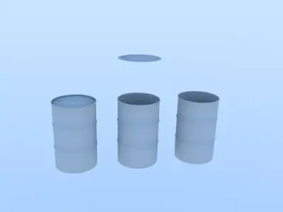 brass barrel Low-poly 3D model