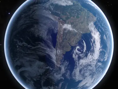 Planet Earth 2048k 512k 32k 3D model