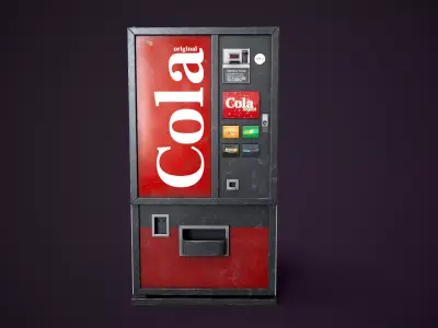 Soda Vending Machine Low-poly 3D model