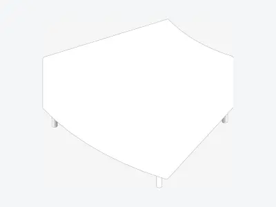 Seat - Library - Integral - Ottoman Low-poly 3D model
