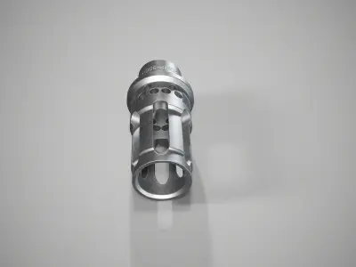 Surefire Flash Hider warcom lowpoly 3d model Free low-poly 3D model