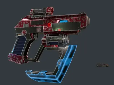 Sci-Fi Eagle Gun Low-poly 3D model