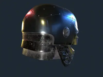 medieval cop helmet Low-poly 3D model