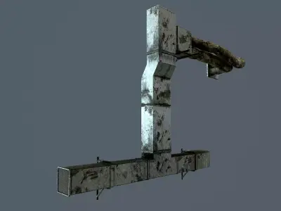 Industrial Ventilation Low-poly 3D model