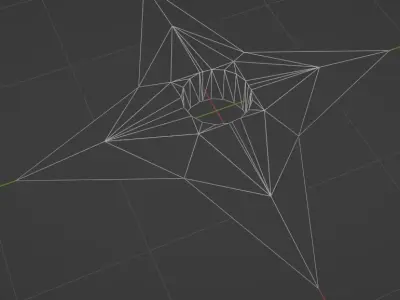 Shuriken Low-poly 3D model 6