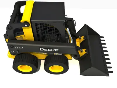 Yellow Deere Skid Steer Loader 3D model