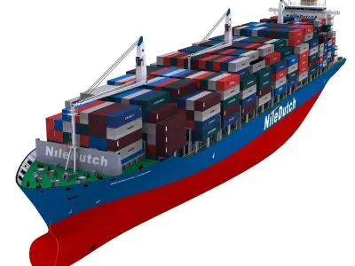 Container Ship - 02 - 3D model