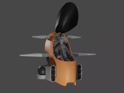 Fighter Pod Aircraft 3D model