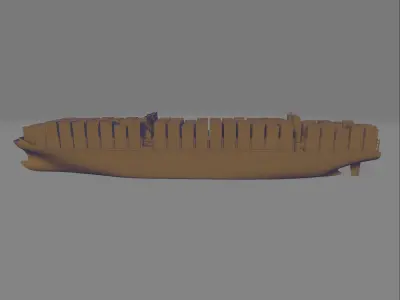 Triple E container ship miniature 3D print model