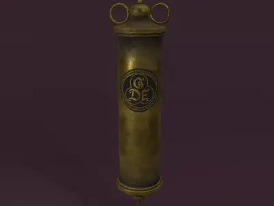 Vintage Medieval Medical Syringe  Free low-poly 3D model