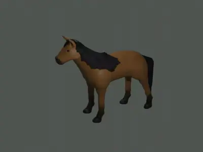 horse Free low-poly 3D model buy