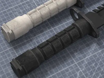 m9 bayonet tactical knife Low-poly 3D model