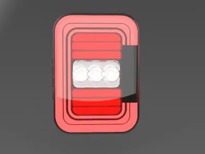 Stop led para JEEP Rubicon Low-poly 3D model