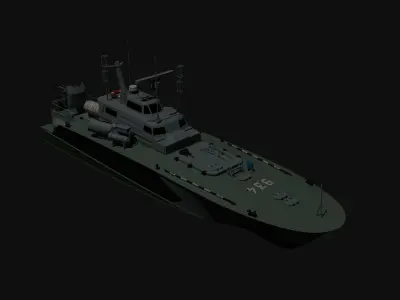 Small speed torpedo boat Project 131 formerly GDR 3D model