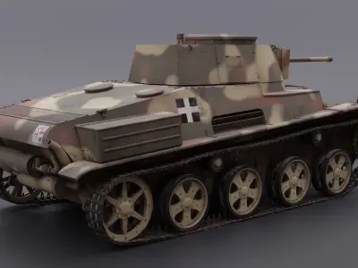 43M Toldi III Hungarian light tank 3D model