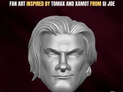 Crimson Twins heads for action Figures 3D print model purchase