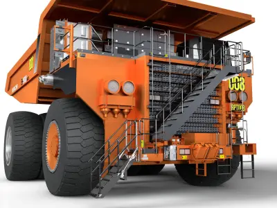 Rigged Hitachi Construction Machinery EH5000AC-3 Haul Truck 3D model