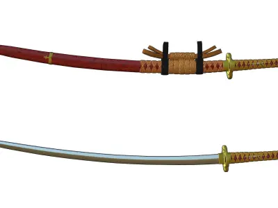 katana1 mikazukimunechika Low-poly 3D model