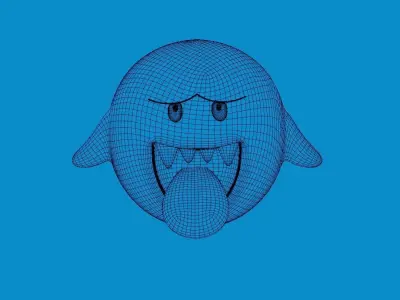 Boo ghost 3d character model lowpoly mario bros world Low-poly 3D model