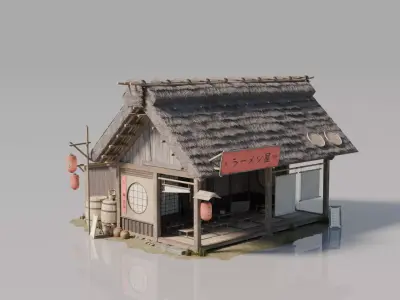 Traditional Japanese House 21 3D model
