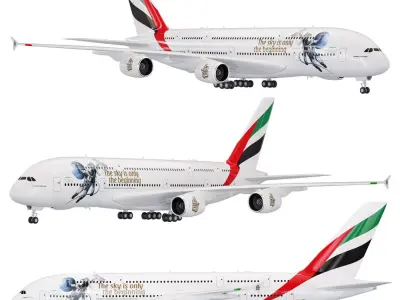 Airbus A380-800 aircraft 3D model