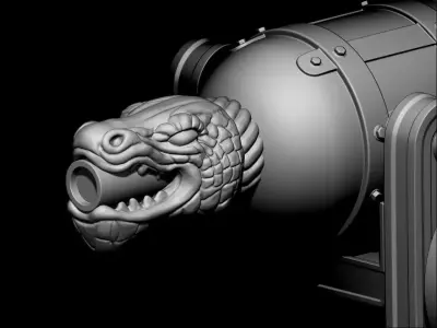 Medieval Cannon 3d print model 3D print model