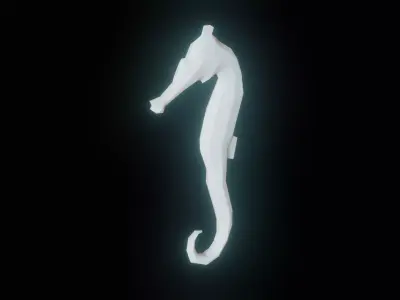 Low Poly Seahorse 3D model